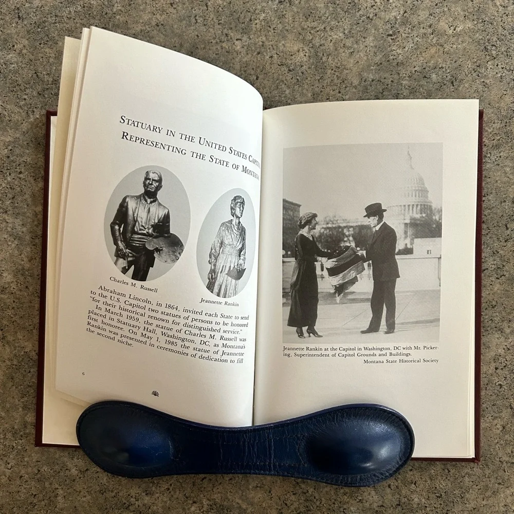 📕 Vintage Statue of Jeannette Rankin U.S. Capitol Rotunda Western Decor Book